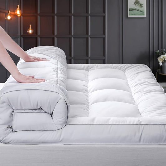 Mattress Topper, Quilted Cooling Pillow Top - Ultra-Soft Mattress Pad for 8 - 24" Deep shown in the main product view