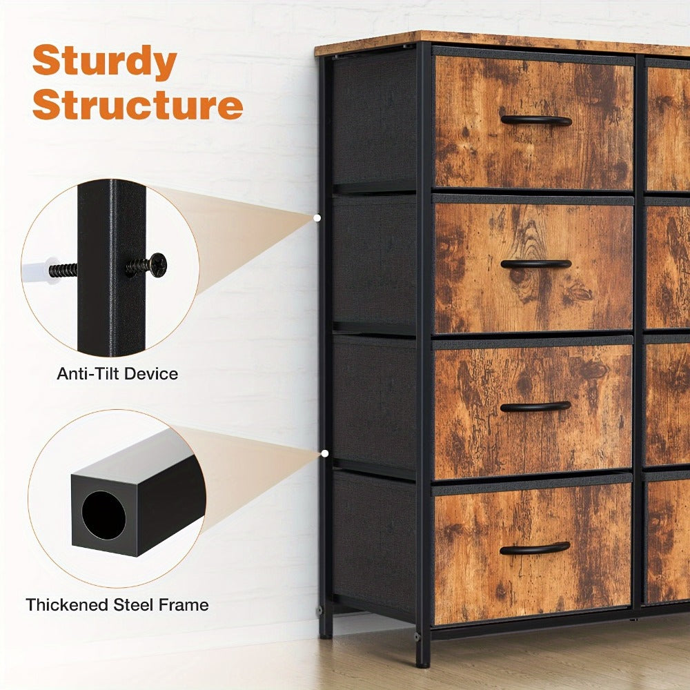 8-Drawer Fabric Dresser, Clothing Storage Organizer for Bedroom detail image