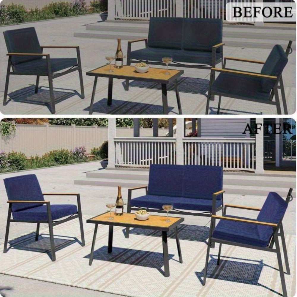8-Piece Set Outdoor Cushion Cover with Waterproof Protection and Washable Cover for Patio detail image - detail view 12