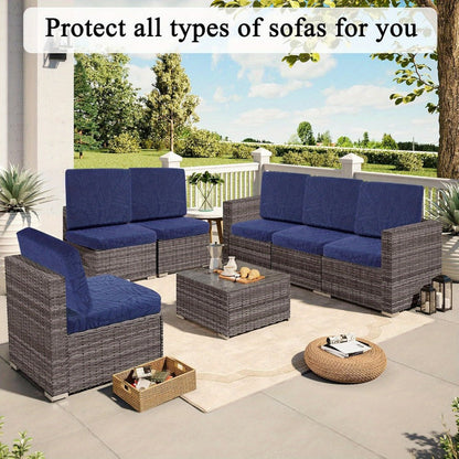 8-Piece Set Outdoor Cushion Cover with Waterproof Protection and Washable Cover for Patio detail image - detail view 14