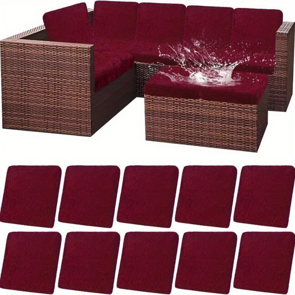 8-Piece Set Outdoor Cushion Cover with Waterproof Protection and Washable Cover for Patio detail image - detail view 15