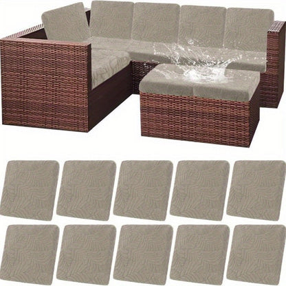 8-Piece Set Outdoor Cushion Cover with Waterproof Protection and Washable Cover for Patio detail image - detail view 16