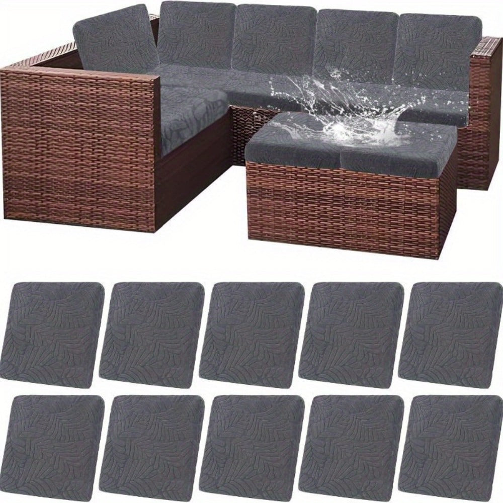 8-Piece Set Outdoor Cushion Cover with Waterproof Protection and Washable Cover for Patio detail image - detail view 17
