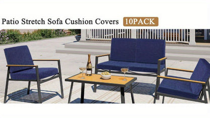 8-Piece Set Outdoor Cushion Cover with Waterproof Protection and Washable Cover for Patio detail image - detail view 28