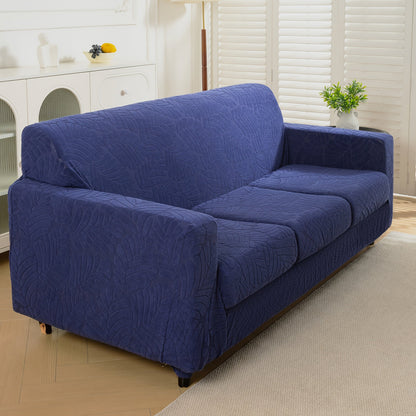 Outdoor Cushion Cover shown in the Navy Blue, 1 sofa cover + 3 seat cushions option