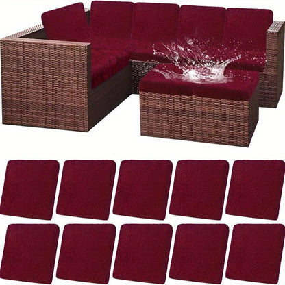 Outdoor Cushion Cover shown in the Red, 10pcs option