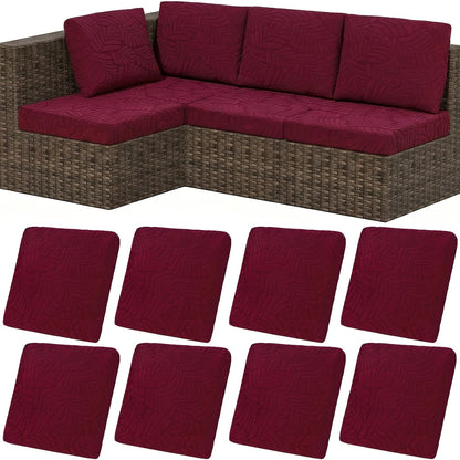 Outdoor Cushion Cover shown in the Red, 8PCS option