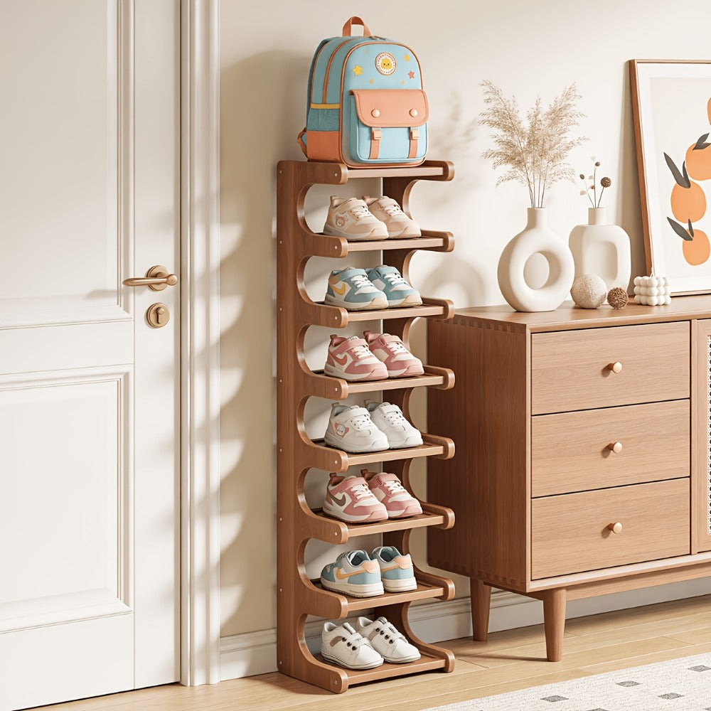 8-Tier Freestanding Shoe Rack with Tool-Free Assembly, Closet Shoe Shelf detail image - detail view 12