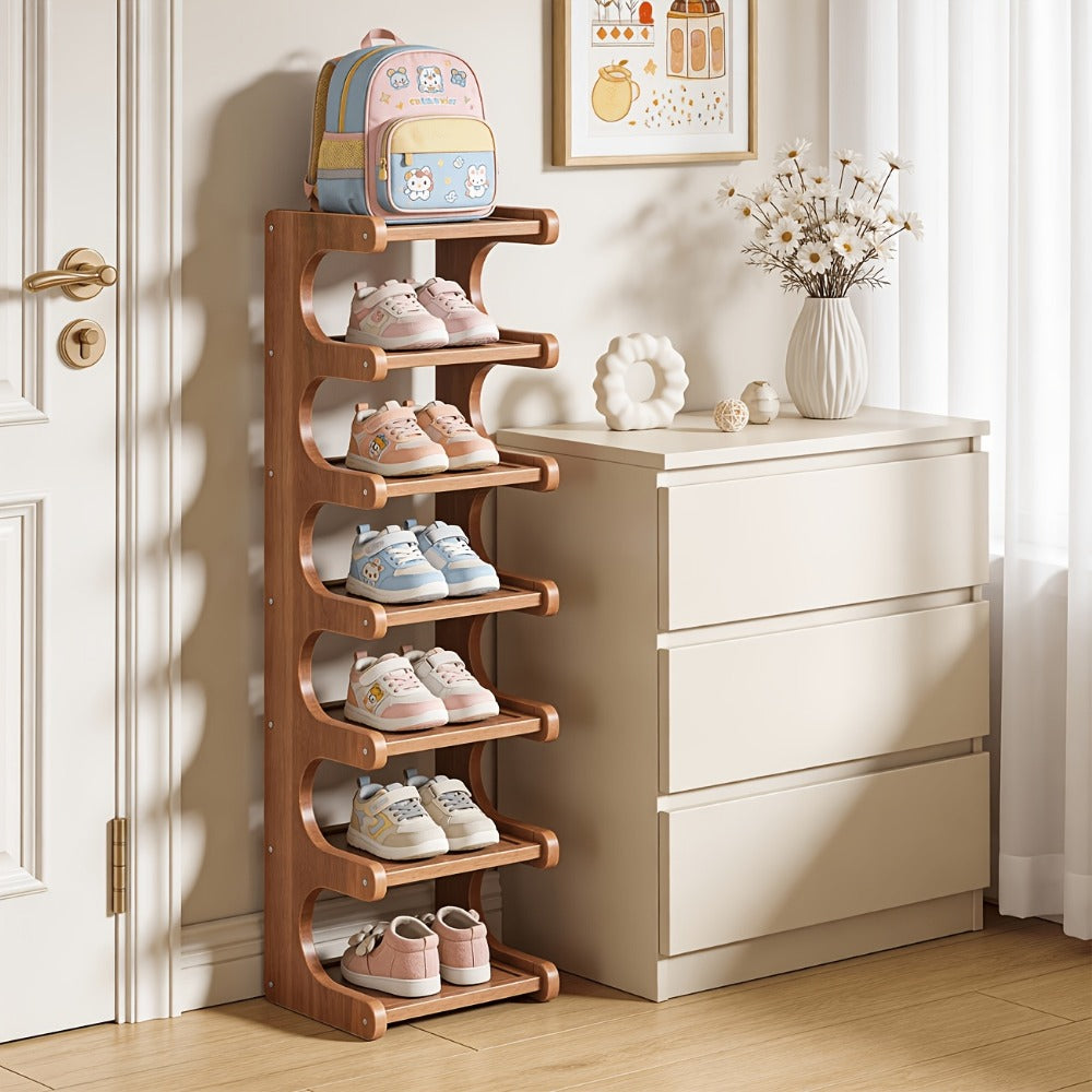 8-Tier Freestanding Shoe Rack with Tool-Free Assembly, Closet Shoe Shelf detail image - detail view 13
