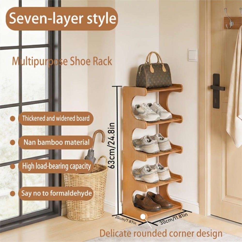 8-Tier Freestanding Shoe Rack with Tool-Free Assembly, Closet Shoe Shelf detail image - detail view 16