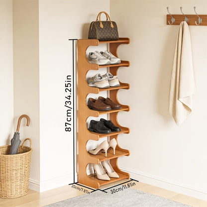 8-Tier Freestanding Shoe Rack with Tool-Free Assembly, Closet Shoe Shelf detail image - detail view 7