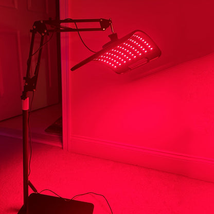 Red Light Therapy Lamp 660nm & 850nm Near Infrared Light Therapy Device with Stand LED Panel for Face Body Skin Rejuvenation Pain Relief Muscle Recovery