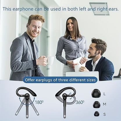 Single-Sided Wireless Earbud ENC Noise Cancelling Mic Comfortable In-Ear Type-C for Bedside Audio, Alarms and Room Entertainment