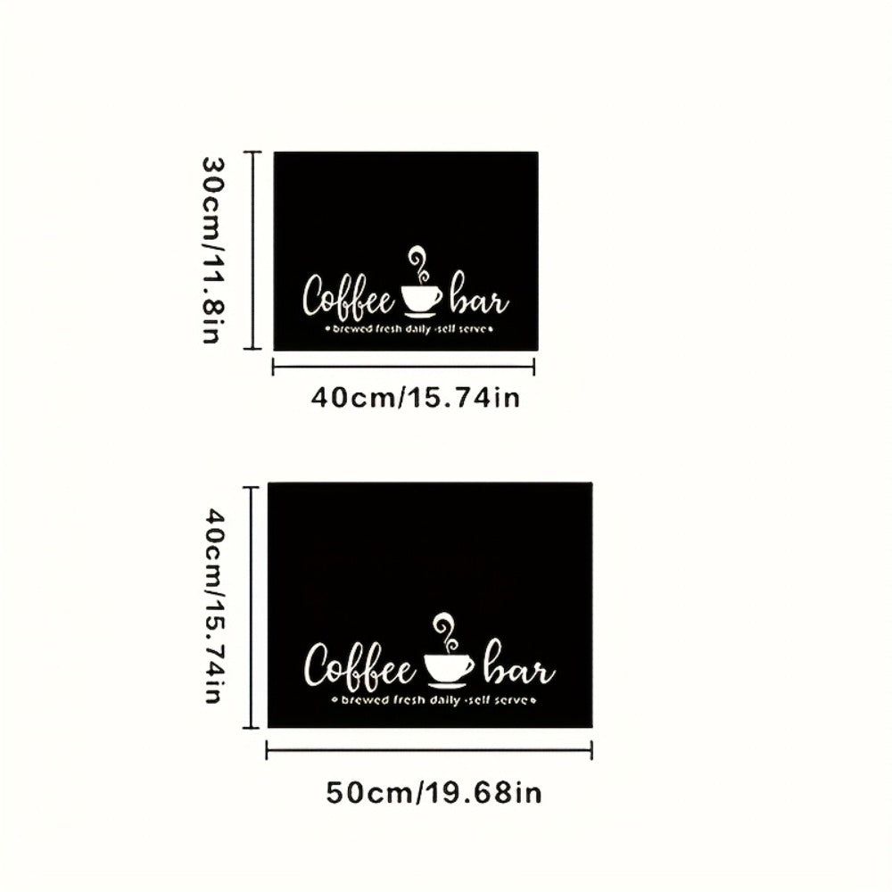 Kitchen Mat, Bohemian Coffee Bar Counter Pad in Five Sizes with Absorbent Fabric and Machine-Wash Care