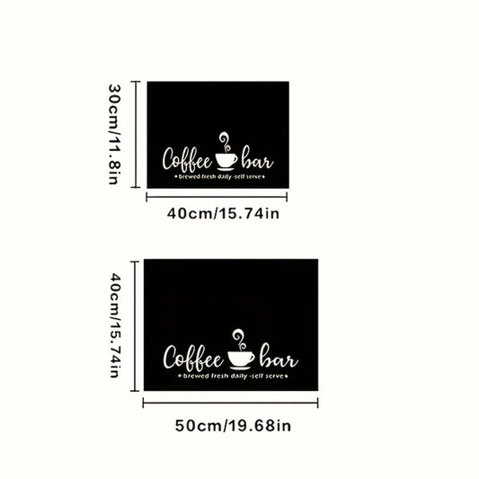Coffee Bar Mat & Dish Drying Mat – Bohemian Absorbent Kitchen Counter Mat for Coffee Machine, Espresso Station & Countertop