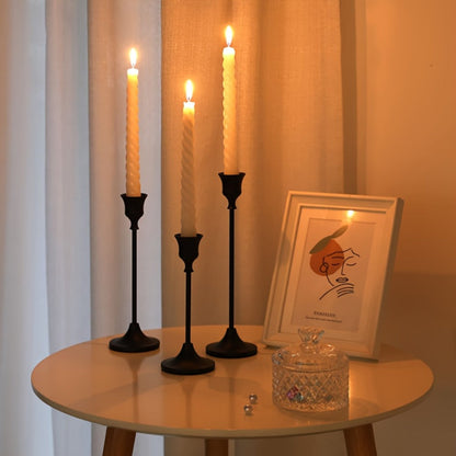 Metal Bell Candlestick Holders Set – Vintage Copper & Black Taper Candle Holders for Wedding Centerpieces, Christmas Table Decor, Halloween, Anniversary, Birthday Party, Home & Hotel Decoration