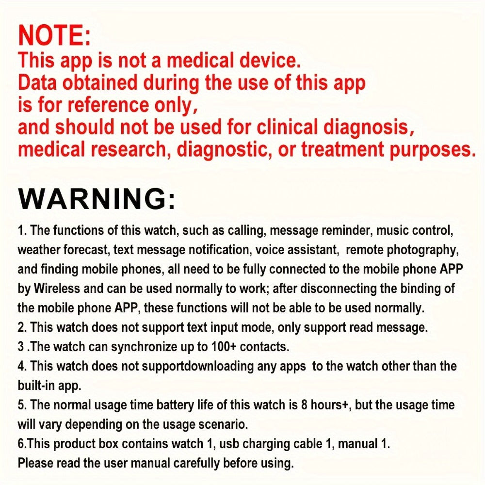 Smartwatch 1.5 Inch Full Touch with Remote Photo Capture, Calling, Music and Sport Modes in Four Colors