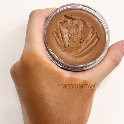 Velvet-Look Cream Foundation in 0.7 oz Round Jar with Six Shade Options from Light to Deep