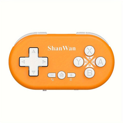 Mini Keychain Gaming Controller Bluetooth Mobile iOS Android - Gyroscope Axis Turbo Dual Vibration Wake Function 180mAh 5-Hour Battery Portable Pocket Gamepad