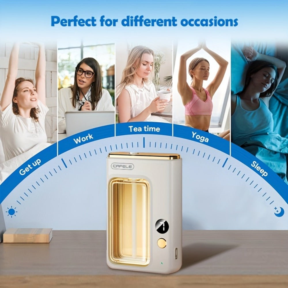 Desktop or Wall-Mount Essential Oil Diffuser with Transparent Chamber and One- or Three-Bottle Bundles