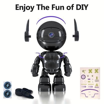 Pet & Baby Camera Monitor Indoor 4MP QHD Robot Camera, 360° Panoramic Night Vision, Motion Detection Alerts