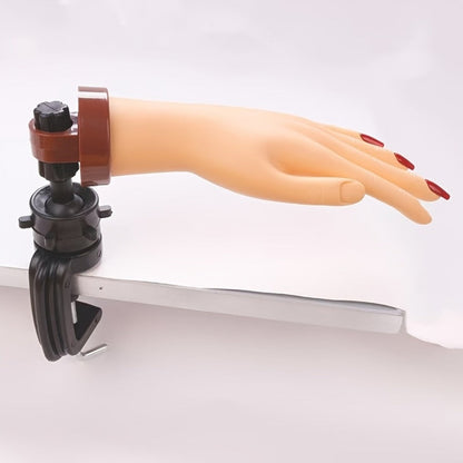 Bendable Nail Practice Hand with Stand – Reusable Mannequin Hand for Acrylic Gel Nail Training, Includes Fake Nail Tips & Nail Tools, Flexible Fingers for Realistic Practice – Beginner Nail Tech Student Kit