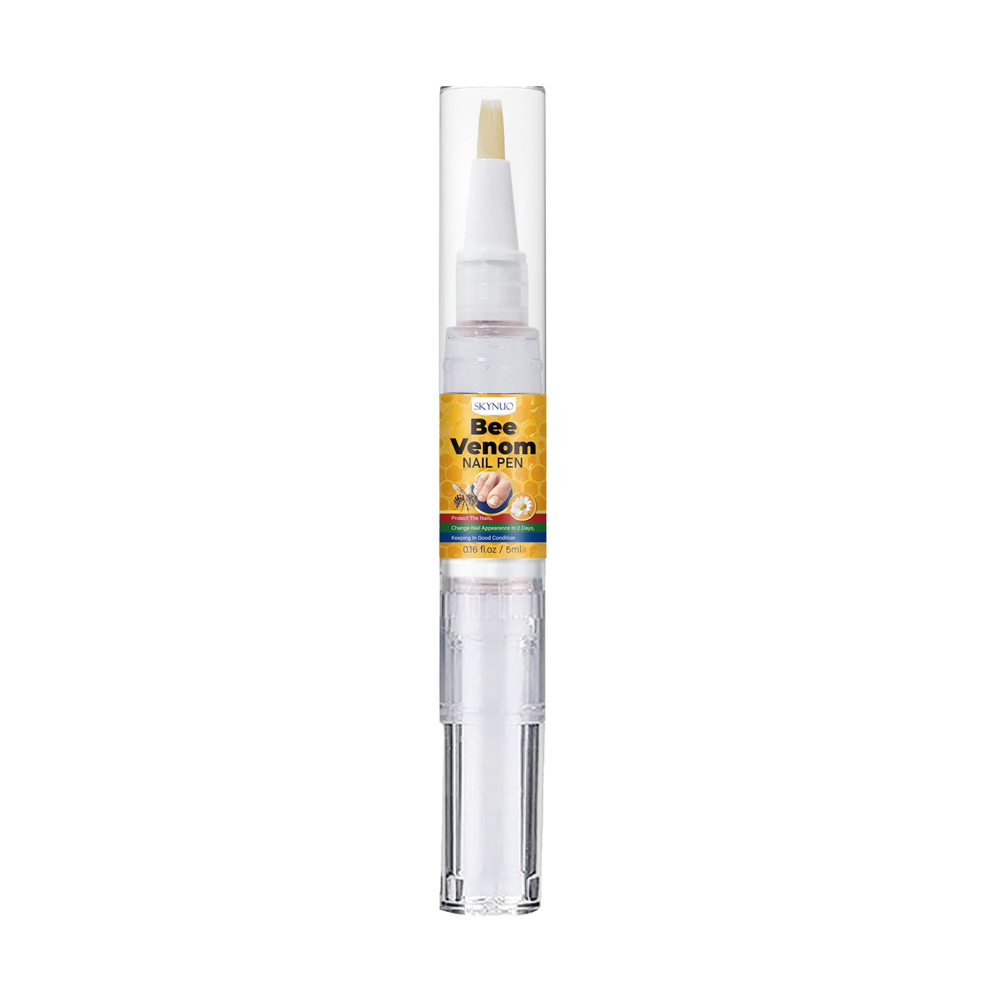 Toenail Repair Pen with Bee Venom – Extra Strength Nail Hardener & Brightener, Nourishing Formula, Fast-Acting Treatment for Brittle Discolored Nails, Women & Men