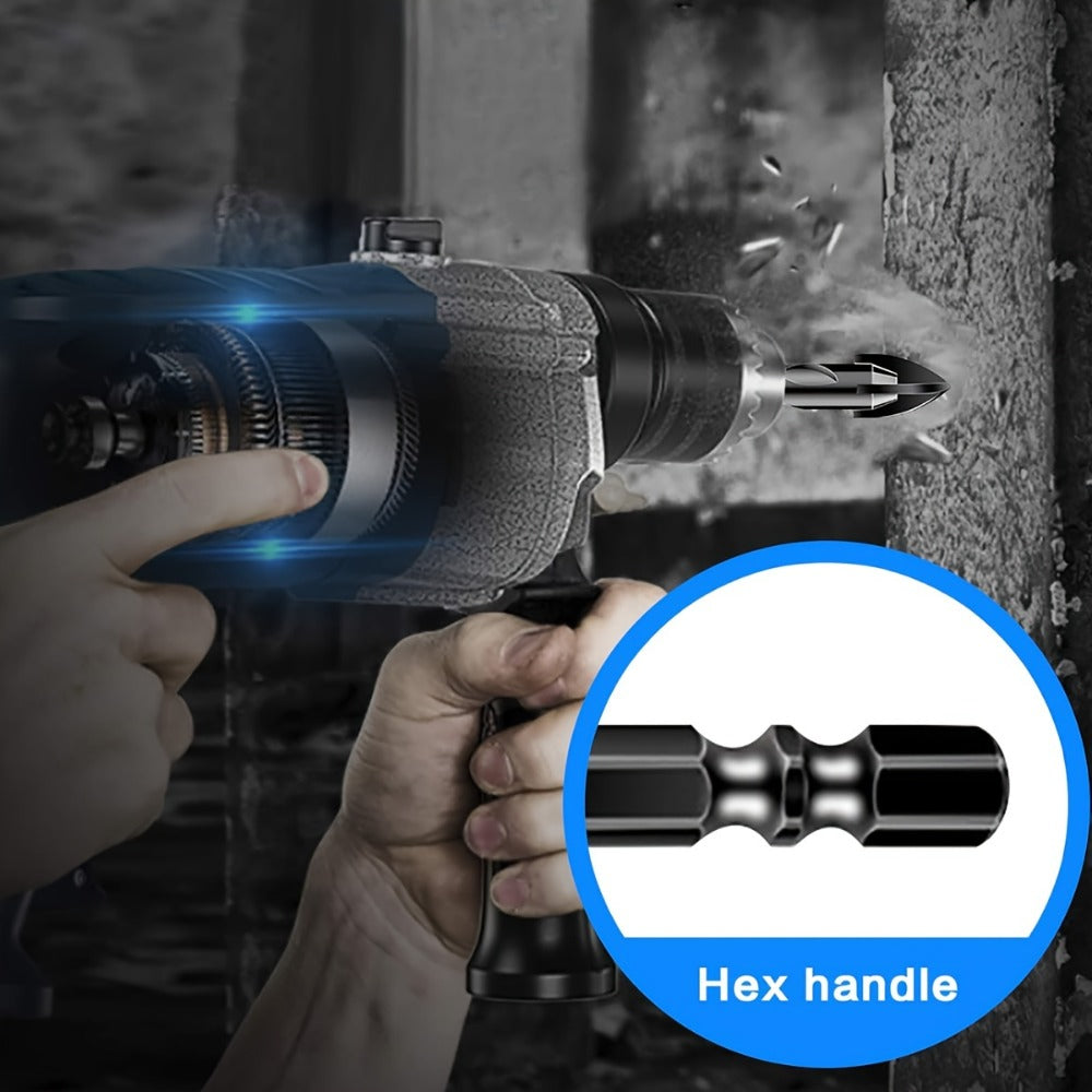 Masonry Drill Bits Set 10pcs – Tungsten Carbide Tip Drill Bits for Tile, Brick, Glass, Ceramic, Concrete, Plastic & Wood | Multi-Material Heavy-Duty Drill Bit Kit for Home Improvement & DIY Projects