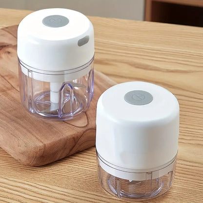 Electric Garlic Chopper & Mini Food Processor – Rechargeable USB Portable Garlic Mincer with 2-Cup Container | Multi-Function Meat Grinder Vegetable Chopper Kitchen Gadget for Garlic Onion Ginger