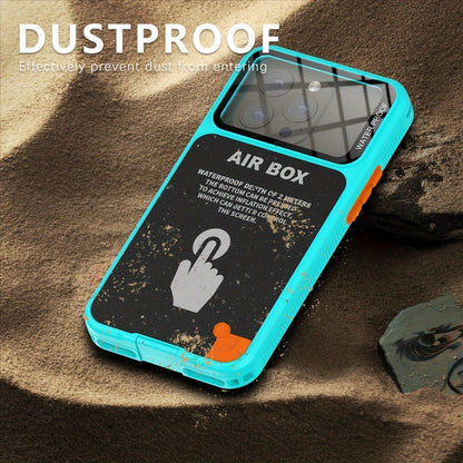 Waterproof iPhone Case IP68 360° Full Body Shockproof Dustproof Underwater Swimming Surfing Sports Cover for iPhone 16 15 Pro 15 14 Pro 14 13 Pro 13 12 Pro 12 – Underwater Photography Beach