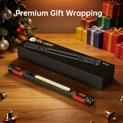 LED Work Light Bar 3000LM Rechargeable Construction Site Lighting Lamp – Hanging Hook, Portable Underhood Work Light for Auto Repair, Garage, Mechanical Maintenance & Emergency Use – Single & 2-Pack Options