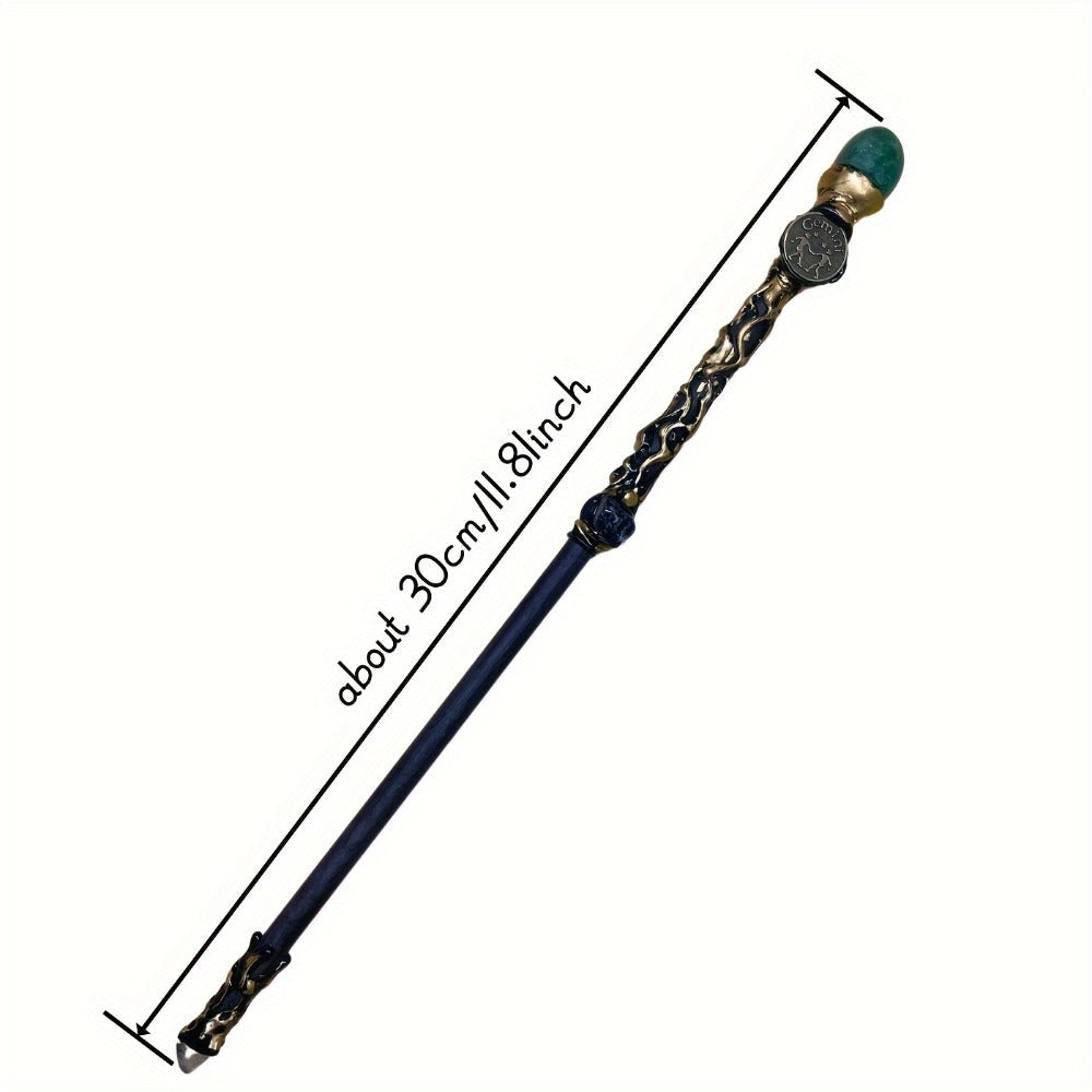 Zodiac-Themed Decorative Wand with Resin and Stone-Look Accents, Gift Box and All Twelve Sign Variants