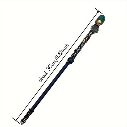 Zodiac-Themed Decorative Wand with Resin and Stone-Look Accents, Gift Box and All Twelve Sign Variants