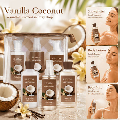 Bath and Body Gift Set in Cherry Blossom, Lavender Vanilla, Vanilla Coconut or Lotion and Mist Options