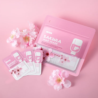 Skincare Set with LAIKOU Label, 10 Sakura Products for Cleanser Serum Cream Mask Lip and Eye Steps