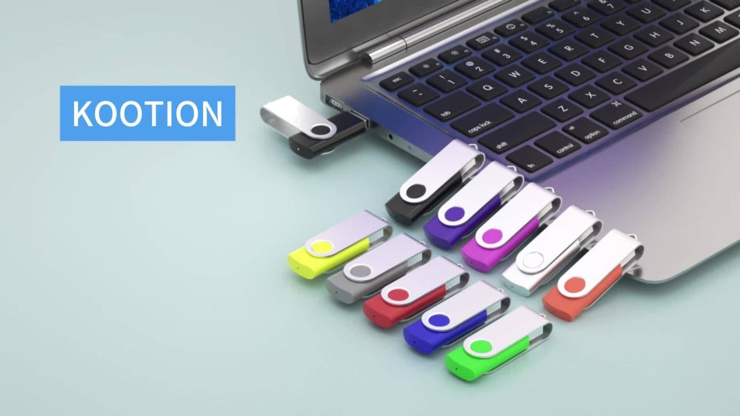 Rotary USB Flash Drive 5 Pack 5 Colors USB 2.0 Thumb Drive Memory Stick 4GB 8GB 16GB 32GB 64GB – Swivel Pen Drive Jump Drive Zip Drive for PC Laptop Mac Computer School Office