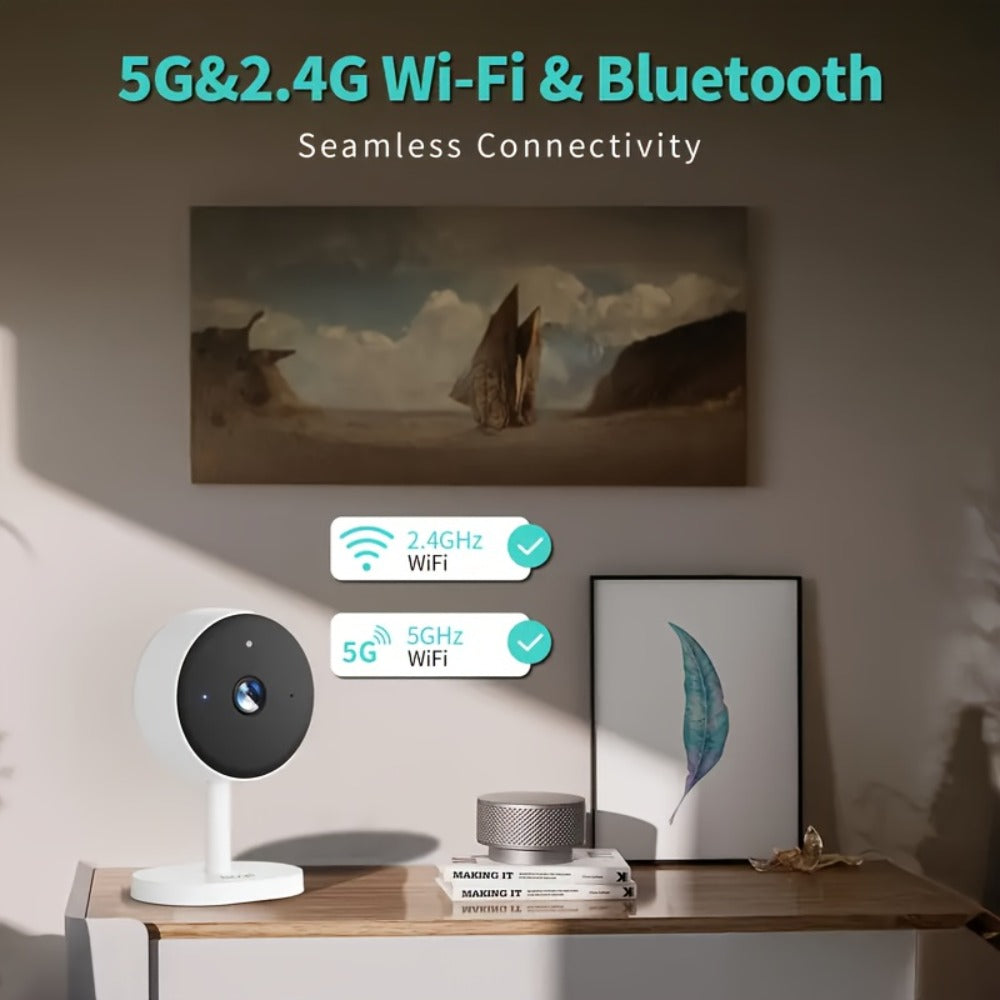 Security Camera 3MP CW1303 Card-Style Indoor Model with Dual-Band WiFi, Infrared Night Vision and Two-Way Audio