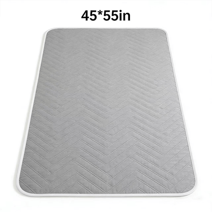 Gray Flat Mattress Protector Pad in Twin, Full, Queen or King Dimension-Labeled Checkout Options