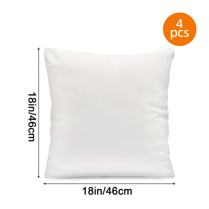 Outdoor Pillow Inserts 4/6 Pack – Soft Microfiber Fill, Waterproof & Fluffy Throw Pillow Inserts for Sofa Bed Couch, 12x20 18x18 20x20 Inch