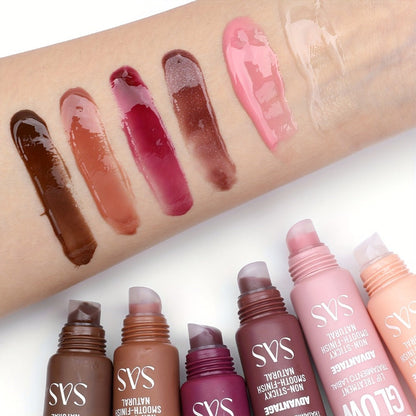 SAS Heart-Pendant Lip Gloss with 15ml Net Content, Squeeze-Tube Format and Six Numbered Shades