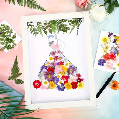 Pressed Flower Craft Set in 189, 238, 287 or 319-Piece Mixed Packs for Resin and Paper Projects