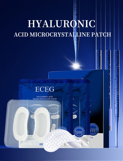 Hyaluronic Acid Microneedle Eye Patches Dissolving Under Eye Nasolabial Fold Anti-Wrinkle Overnight Skin Care Treatment 6 Pairs 3 Boxes