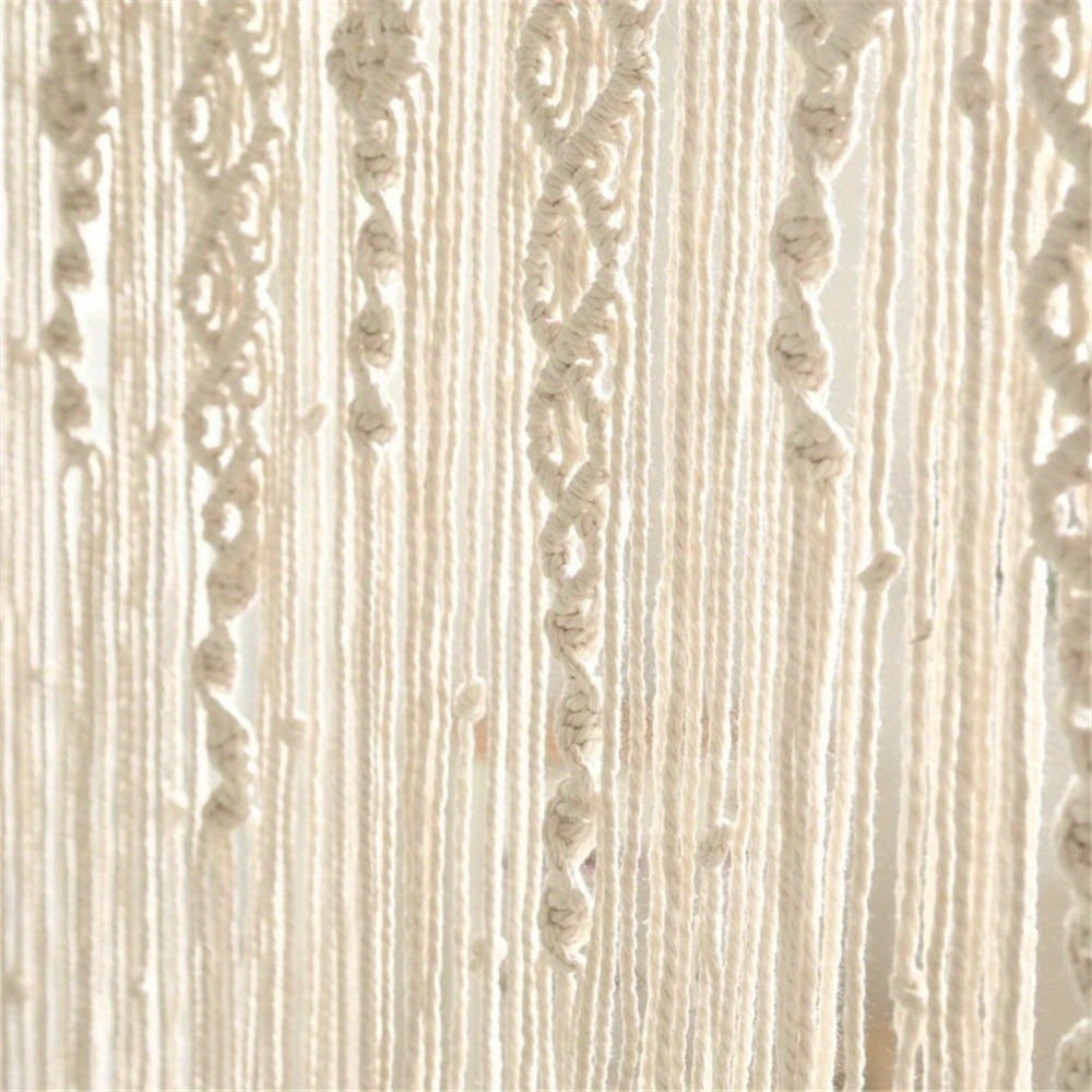 Large Bohemian Macrame-Style Wall Hanging in Four Exact Woven Patterns with Long Fringe Details