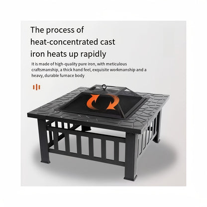 Fire Pit with Grill for Garden, Patio and Yard Use, with the Listed Configuration, for Everyday Use and Organized Storage