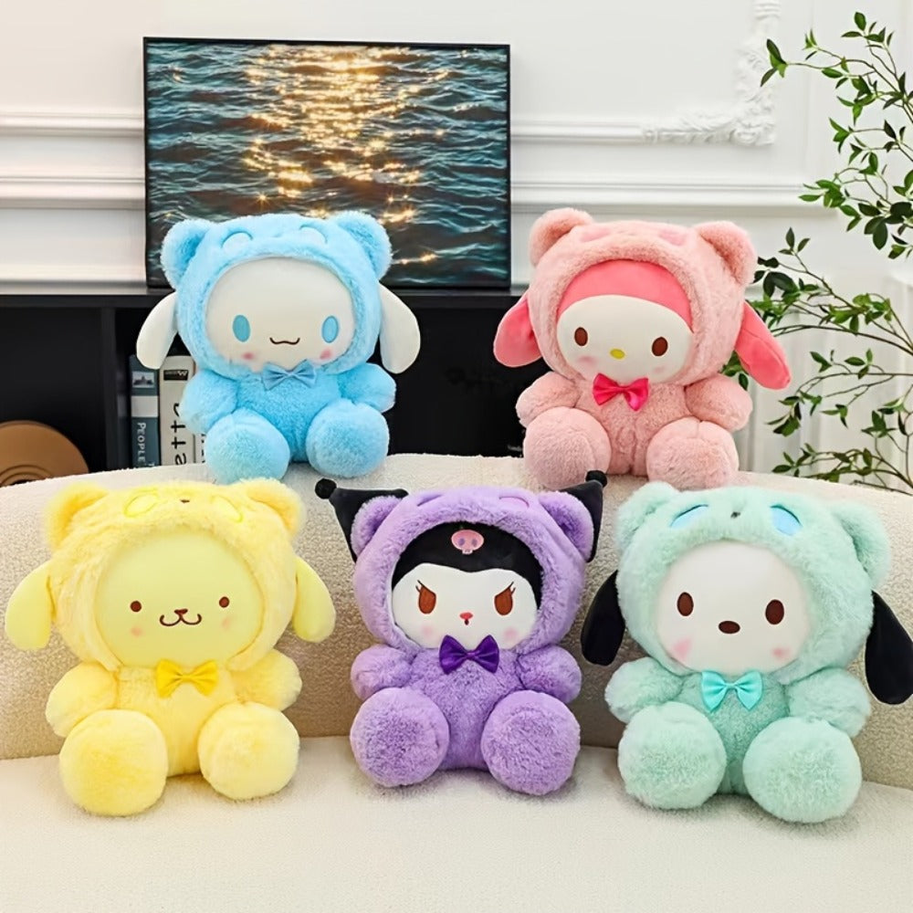 Plush Toy – Big-Eared Puppy Character Doll in White, Blue Jade or Pudding Color Styles for Collecting