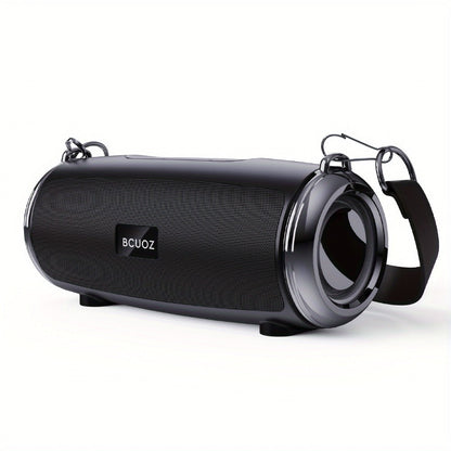 Portable Bluetooth Speaker BCUOZ with 3D Stereo Configuration, TWS, Hands-Free Calls, FM, AUX, USB and TF