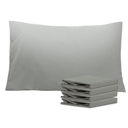 Four-Pack Queen Pillowcase Set in 32 Solid Colors with 20 x 30-Inch Size and Envelope Closure
