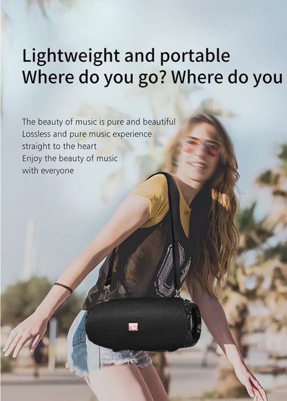 Portable Bluetooth Speaker TG534 with Dual Drivers, TWS, FM Radio, TF, USB and Built-In Microphone