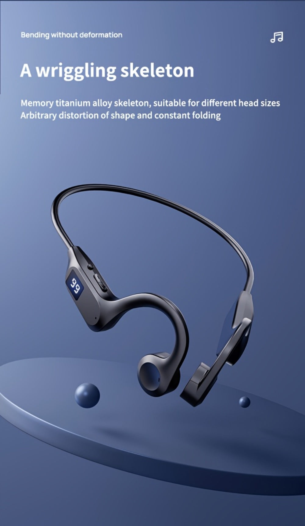 Open Ear Sports Headphones with Microphone 15-Hour Battery True Wireless Bluetooth Earphones for Running Exercising Cycling Gym Workout Awareness Mode