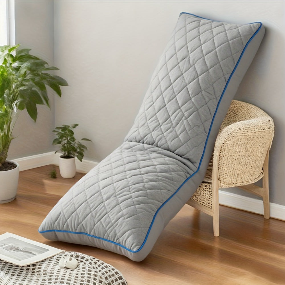Memory Foam Body Pillow, 51.18 x 17.72 Inches with Quilted Polyester Cover in Grey, Cooling Blue or Light Pink